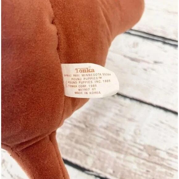 TONKA Vintage 1985 Pound Puppies Brown Spotted Dog - Picture 4 of 5